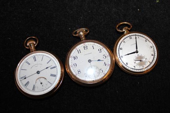 3 x G.P. pocket watches